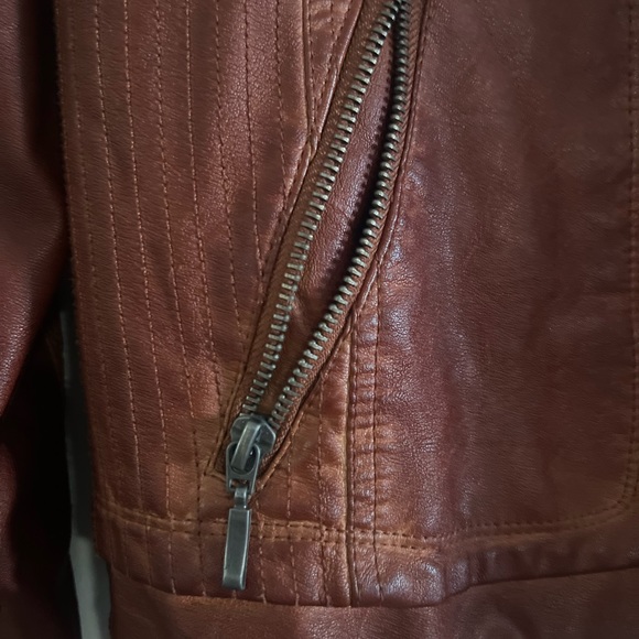 Vintage Bernardo Collection Brown Leather Jacket - Picture 7 of 12